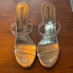 Jeffery Campbell “serum” heel in clear!!! Never been worn, in original box!
